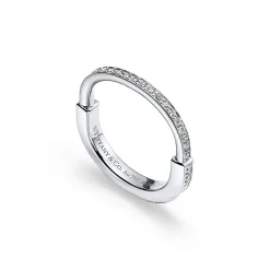 Tiffany & Co. Tiffany Lock Ring in White Gold with Pavé Diamonds | ^ Rings|Gifts for Her