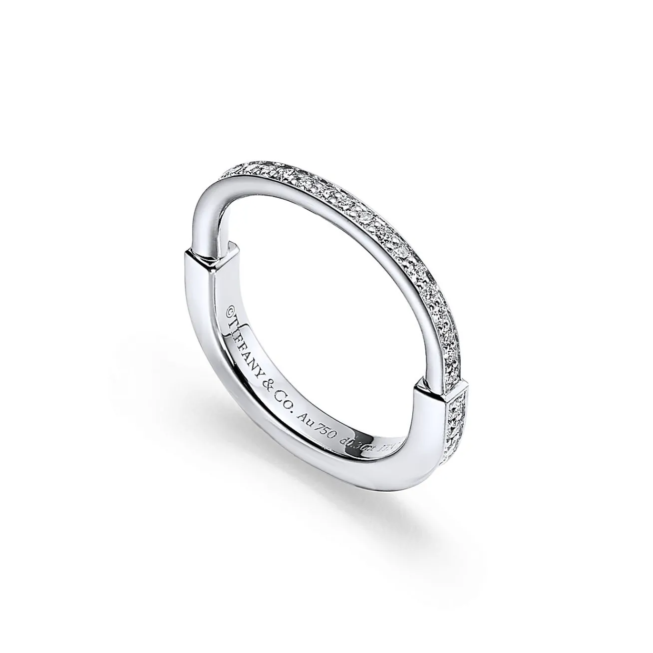 Tiffany & Co. Tiffany Lock Ring in White Gold with Pavé Diamonds | ^ Rings|Gifts for Her
