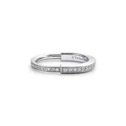 Tiffany & Co. Tiffany Lock Ring in White Gold with Pavé Diamonds | ^ Rings|Gifts for Her