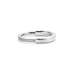 Tiffany & Co. Tiffany Lock Ring in White Gold with Diamonds | ^ Rings|Gifts for Her