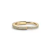 Tiffany & Co. Tiffany Lock Ring in Yellow Gold with Pavé Diamonds | ^ Rings|Stacking Rings