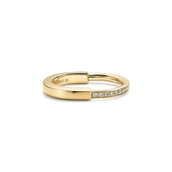 Tiffany & Co. Tiffany Lock Ring in Yellow Gold with Diamonds | ^ Rings|Gifts for Her