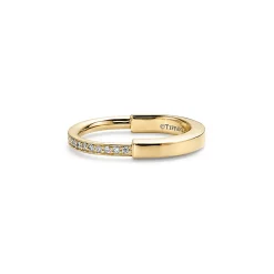 Tiffany & Co. Tiffany Lock Ring in Yellow Gold with Diamonds | ^ Rings|Gifts for Her