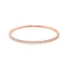 Tiffany & Co. Tiffany Metro hinged bangle in 18k rose gold with diamonds, medium. | ^ Bracelets|Rose Gold Jewelry