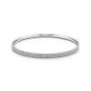 Tiffany & Co. Tiffany Metro three-row bangle in 18k white gold with diamonds, medium. | ^ Bracelets|Diamond Jewelry