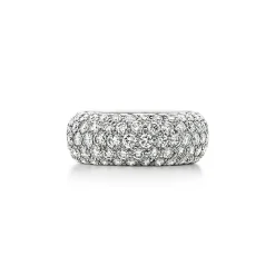 Tiffany & Co. Tiffany Soleste® Band Ring in Platinum with Diamonds | ^Women Rings|Stacking Rings