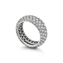 Tiffany & Co. Tiffany Soleste® Band Ring in Platinum with Diamonds | ^Women Rings|Stacking Rings