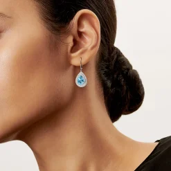 Tiffany & Co. Tiffany Soleste® earrings in platinum with diamonds and aquamarines. | ^ Earrings|Platinum Jewelry