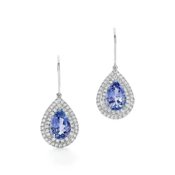 Tiffany & Co. Tiffany Soleste earrings in platinum with tanzanites and diamonds. | ^ Earrings|Platinum Jewelry