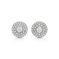Tiffany & Co. Tiffany Soleste® earrings in platinum with round brilliant diamonds. | ^ Earrings|Dainty Jewelry