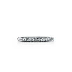 Tiffany & Co. Tiffany Soleste® Half Eternity Ring in Platinum with Diamonds | ^Women Rings|Dainty Jewelry