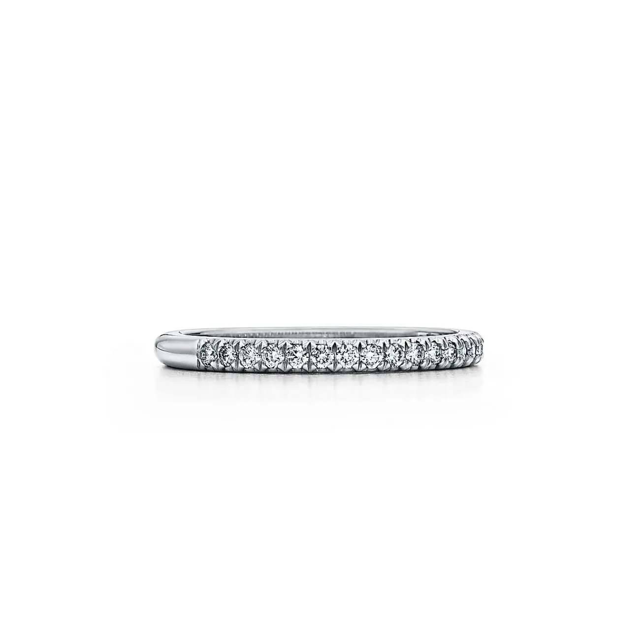 Tiffany & Co. Tiffany Soleste® Half Eternity Ring in Platinum with Diamonds | ^Women Rings|Dainty Jewelry