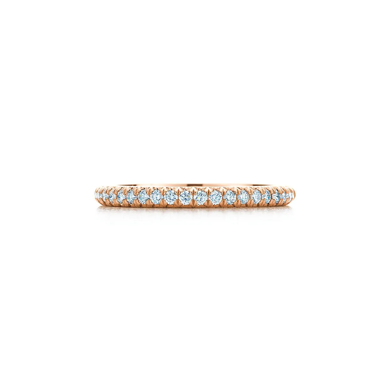 Tiffany & Co. Tiffany Soleste® Half Eternity Ring in Rose Gold with Diamonds | ^Women Rings|Stacking Rings