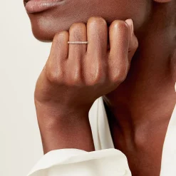 Tiffany & Co. Tiffany Soleste® Half Eternity Ring in Rose Gold with Diamonds | ^Women Rings|Stacking Rings