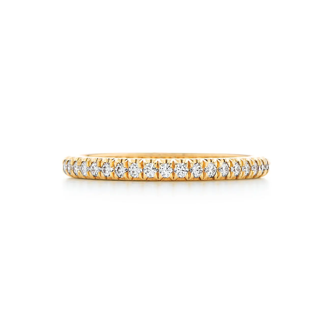 Tiffany & Co. Tiffany Soleste® Half Eternity Ring in Yellow Gold with Diamonds | ^Women Rings|Stacking Rings