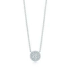 Tiffany & Co. Tiffany Soleste® pendant in platinum with round brilliant diamonds. | ^ Necklaces & Pendants|Gifts for Her