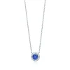 Tiffany & Co. Tiffany Soleste® pendant in platinum with a sapphire and diamonds. | ^ Necklaces & Pendants|Gifts for Her