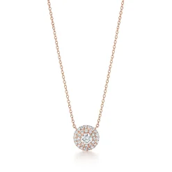 Tiffany & Co. Tiffany Soleste® pendant in 18k rose gold with diamonds. | ^ Necklaces & Pendants|Dainty Jewelry