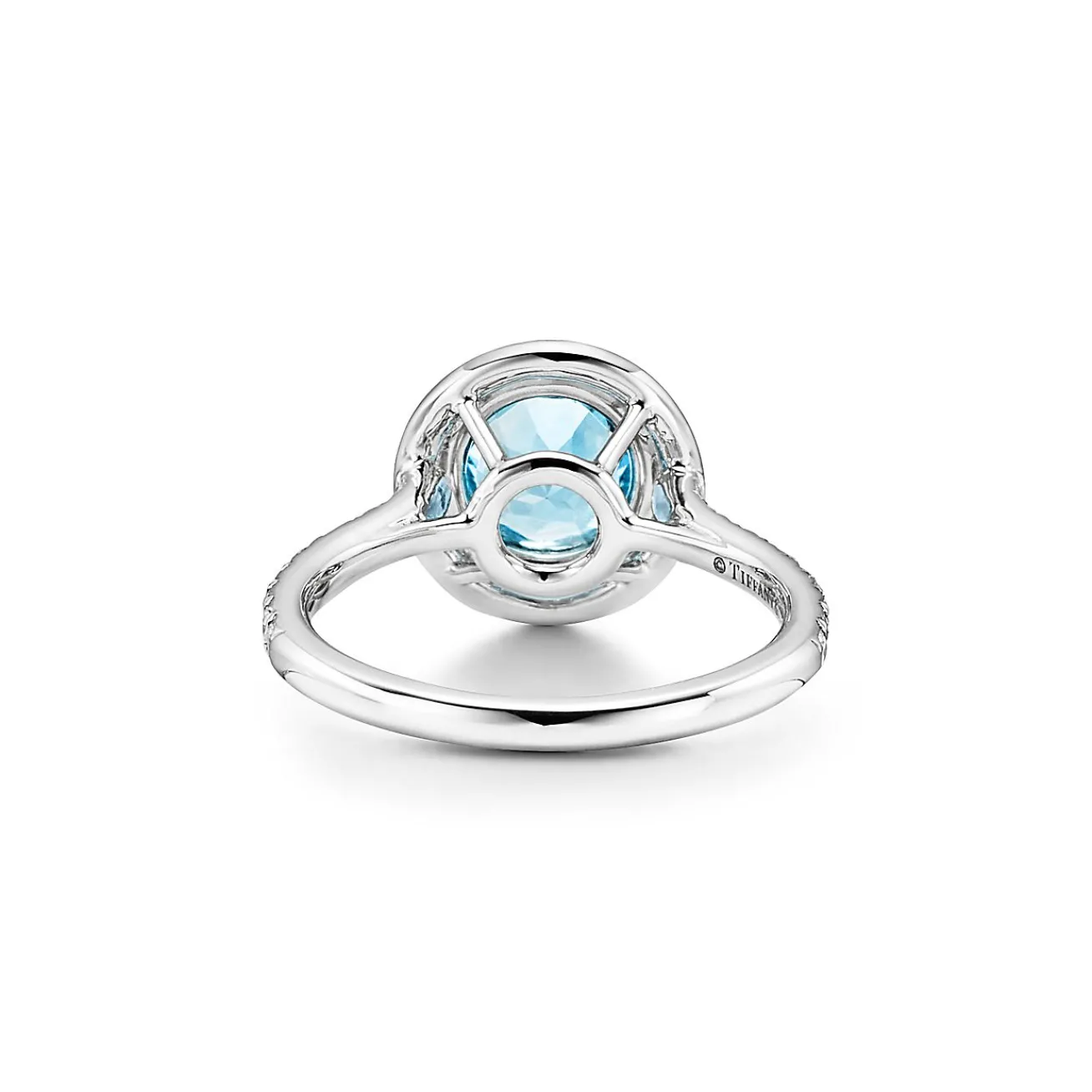 Tiffany & Co. Tiffany Soleste® ring in platinum with a .70-carat aquamarine and diamonds. | ^ Rings|Gifts for Her