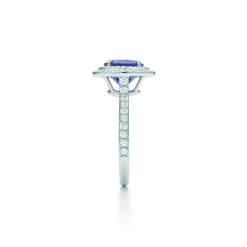 Tiffany & Co. Tiffany Soleste® ring in platinum with a .70-carat tanzanite and diamonds. | ^ Rings|Platinum Jewelry