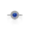Tiffany & Co. Tiffany Soleste® ring in platinum with a .45-carat sapphire and diamonds. | ^ Rings|Platinum Jewelry