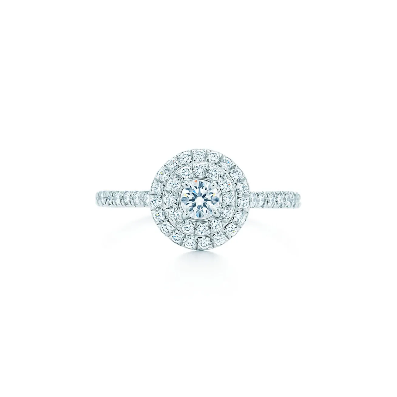 Tiffany & Co. Tiffany Soleste® ring in platinum with round brilliant diamonds. | ^ Platinum Jewelry|Diamond Jewelry