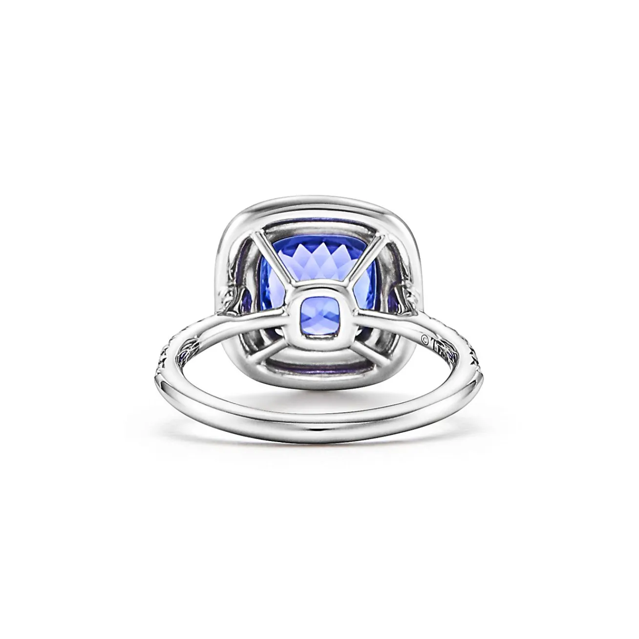 Tiffany & Co. Tiffany Soleste ring in platinum with diamonds and a tanzanite. | ^ Rings|Platinum Jewelry