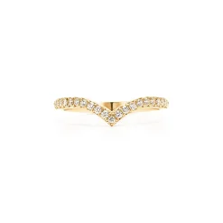 Tiffany & Co. Tiffany Soleste V ring in 18k gold with diamonds. | ^Women Rings|Stacking Rings