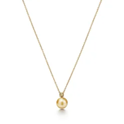Tiffany & Co. Tiffany South Sea pearl pendant in 18k gold with diamonds. | ^ Necklaces & Pendants|Gold Jewelry