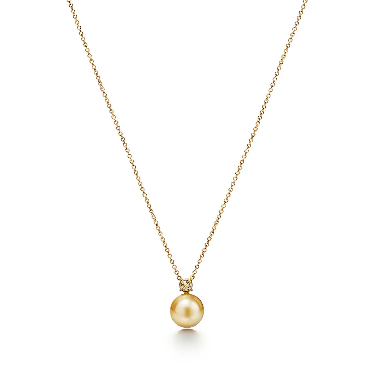Tiffany & Co. Tiffany South Sea pearl pendant in 18k gold with diamonds. | ^ Necklaces & Pendants|Gold Jewelry
