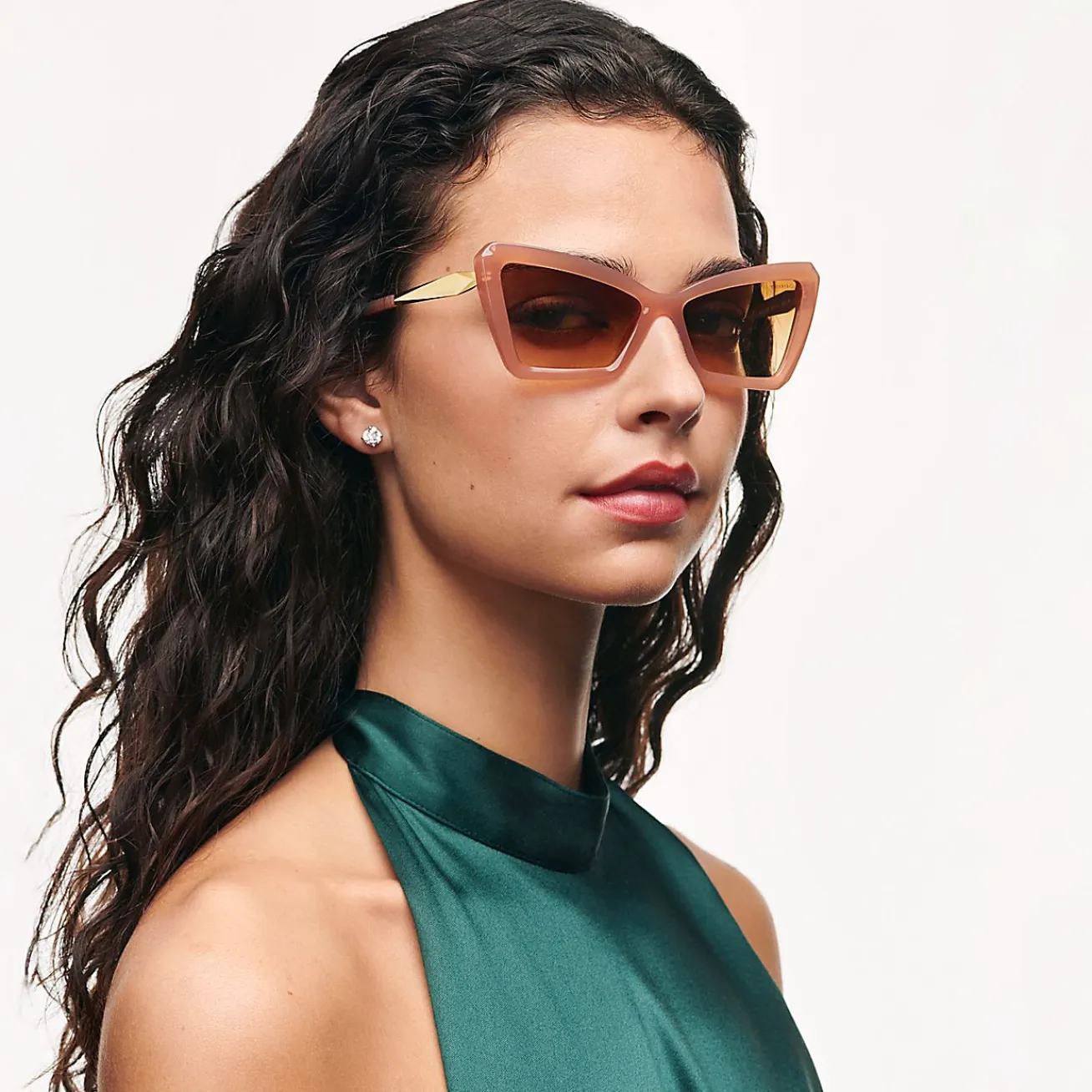 Tiffany & Co. Tiffany Sunglasses in Gold Opal Acetate with Yellow Lenses | ^Women Sunglasses|Women's Accessories