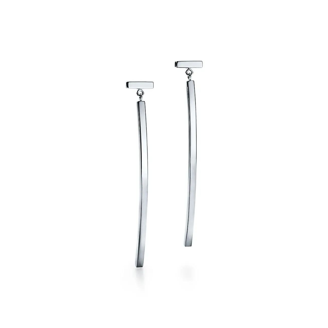 Tiffany & Co. Tiffany T bar earrings in 18k white gold. | ^ Earrings|Tiffany T