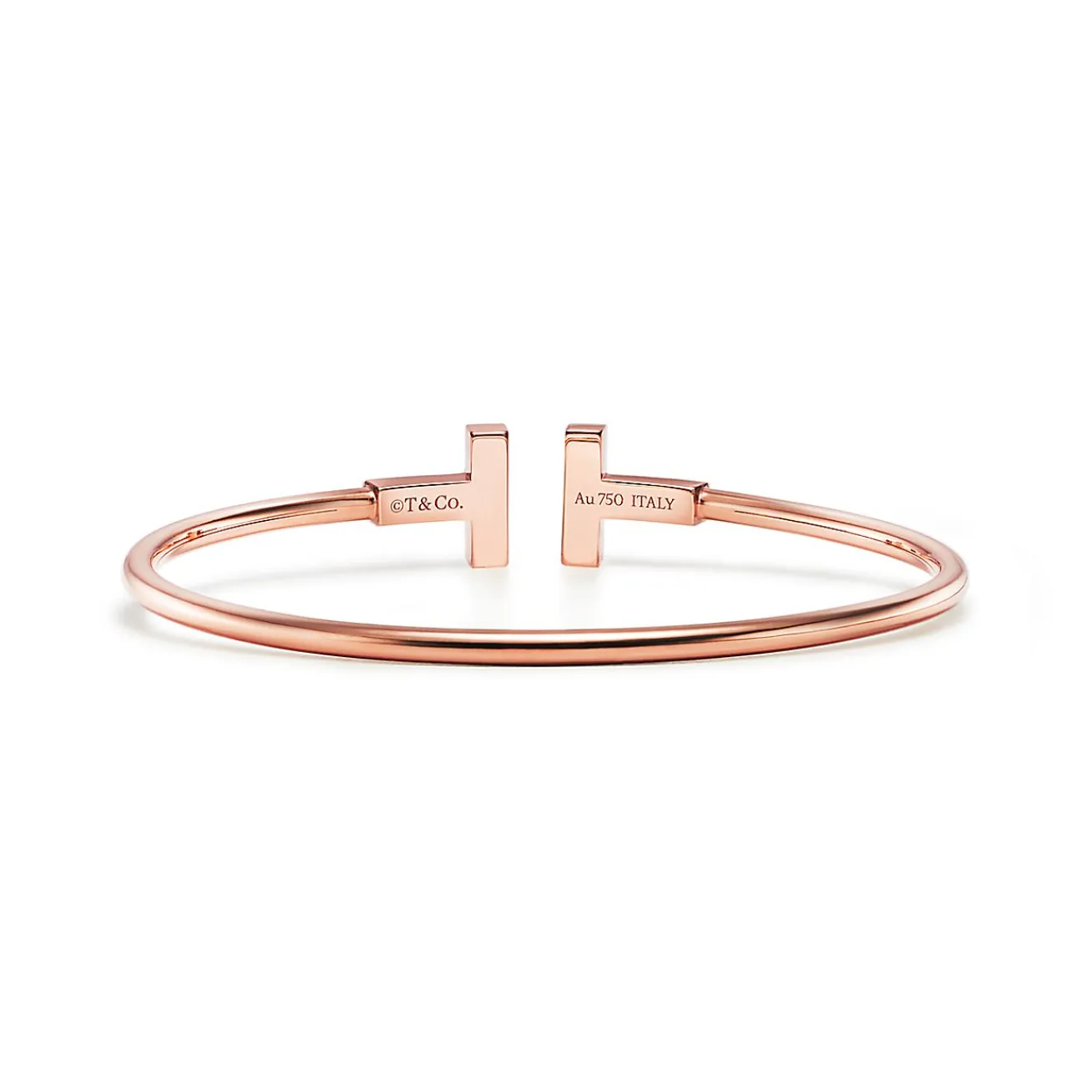 Tiffany & Co. Tiffany T black onyx wire bracelet in 18k rose gold, medium. | ^ Bracelets|Men's Jewelry