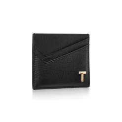 Tiffany & Co. Tiffany T Card Case in Black Leather | ^Women Him|Gifts for Him