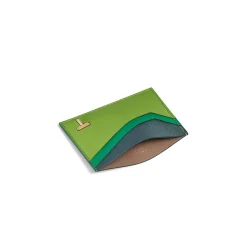 Tiffany & Co. Tiffany T Card Case in Emerald Green Colorblock Leather | ^Women Business Gifts|Small Leather Goods