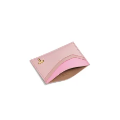 Tiffany & Co. Tiffany T Card Case in Pink Colorblock Leather | ^ Business Gifts|Small Leather Goods