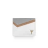 Tiffany & Co. Tiffany T Card Case in Taupe Colorblock Leather | ^Women Business Gifts|Small Leather Goods
