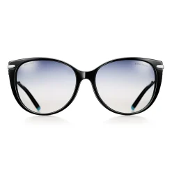Tiffany & Co. Tiffany T Cat Eye Sunglasses in Black Acetate with Tiffany Blue® Enamel | ^ Tiffany T|Sunglasses
