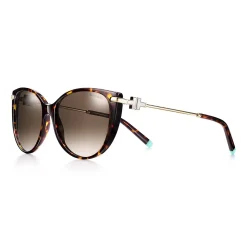 Tiffany & Co. Tiffany T Cat Eye Sunglasses in Tortoise Acetate with Mother-of-pearl | ^ Tiffany T|Sunglasses