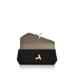 Tiffany & Co. Tiffany T Clutch in Black Suede | ^Women Bags|Women's Accessories