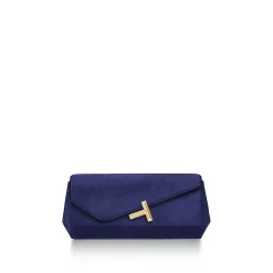 Tiffany & Co. Tiffany T Clutch in Sapphire Blue Suede | ^Women Bags|Women's Accessories