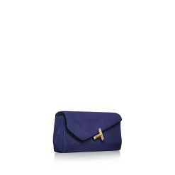 Tiffany & Co. Tiffany T Clutch in Sapphire Blue Suede | ^Women Bags|Women's Accessories