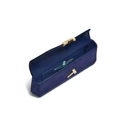 Tiffany & Co. Tiffany T Clutch in Sapphire Blue Suede | ^Women Bags|Women's Accessories