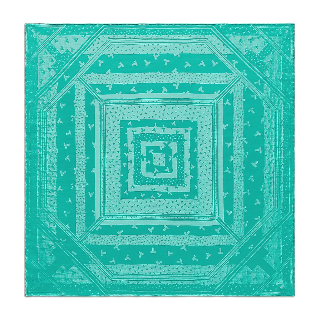 Tiffany & Co. Tiffany T Dancing T Square Scarf in Tiffany Blue® Silk Jacquard | ^Women Tiffany Blue® Gifts|Scarves & Stoles