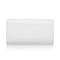 Tiffany & Co. Tiffany T Deco Continental Wallet in White Leather | ^Women Small Leather Goods|Women's Accessories