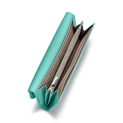 Tiffany & Co. Tiffany T Deco Continental Wallet in Tiffany Blue® Leather | ^Women Small Leather Goods|Women's Accessories