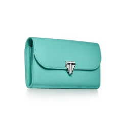 Tiffany & Co. Tiffany T Deco Continental Wallet in Tiffany Blue® Leather | ^Women Small Leather Goods|Women's Accessories
