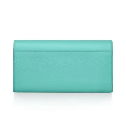 Tiffany & Co. Tiffany T Deco Continental Wallet in Tiffany Blue® Leather | ^Women Small Leather Goods|Women's Accessories
