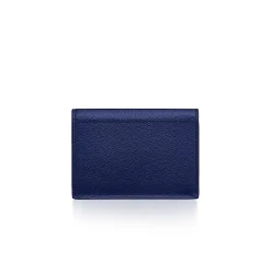 Tiffany & Co. Tiffany T Deco Flap Card Holder in Sapphire Blue Leather | ^Women Small Leather Goods|Women's Accessories