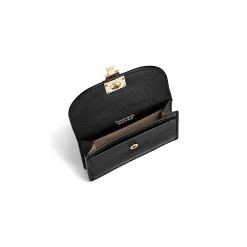 Tiffany & Co. Tiffany T Deco Flap Card Holder in Black Leather | ^Women Small Leather Goods|Women's Accessories
